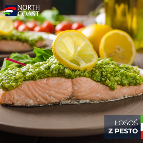 Łosoś z pesto