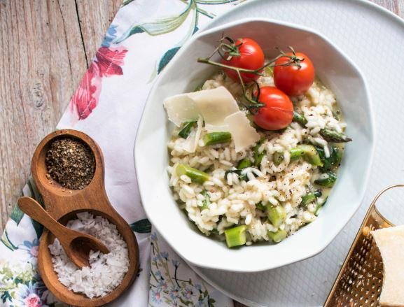 RISOTTO ZE SZPARAGAMI I PESTO