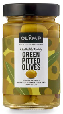 OLYMP Chalkidiki Green Pitted Olives